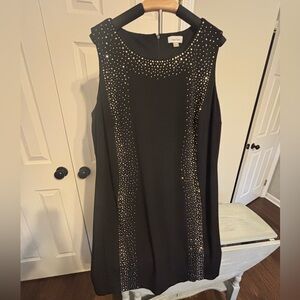 Beautiful black dress with gold and silver accents